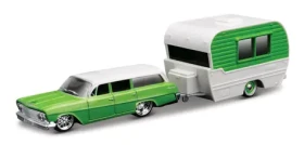 Maisto Design Tow Go 1962 Chevrolet Biscayne Wagon Classic Craft zelená