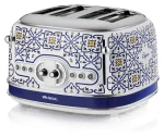 Ariete 0156CA Capri biela/svetlo modrá / Hriankovač / 4 plátky / 1630 W / 6 úrovní opečenia (0156CA)