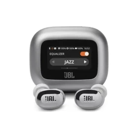 JBL Live Buds 3 strieborné / Bezdrôtové slúchadlá do uší / mikrofón / Bluetooth 5.3 / IP55 / ANC (JBLLIVEBUDS3SIL)