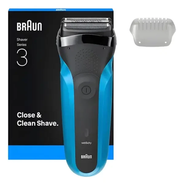 Braun Series 3 310s modro-čierna / Planžetový holiaci strojček / vodeodolný / rýchle nabíjanie (8700216735667)