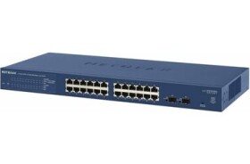 Netgear 24xGbE, 2xSFP shared, SMART SWITCH, statický routing, IPv6, LAGs (GS724T-400EUS)