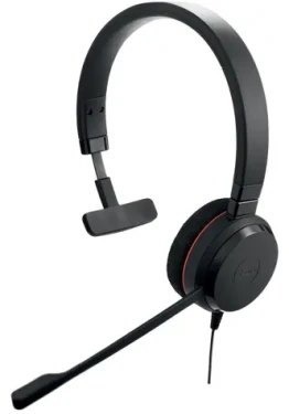 JABRA Evolve 20 Mono UC čierna / Náhlavná súprava / Mikrofón / USB-C + USB-A (4993-829-269)