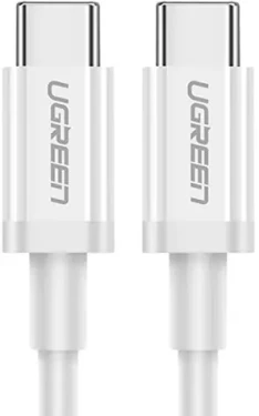 Ugreen US264 Nabíjací kábel USB-C (M) - USB-C (M) 1 m biela / QC3.0 (60518)