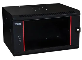 OCRACK 19" OCC-04U-45SBK čierna / Rozvádzač nástenný / 4U / 450 mm / celosklenené dvere (9349BK)