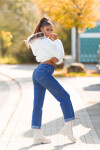 Sexy used look push up flarred jeans denimblue