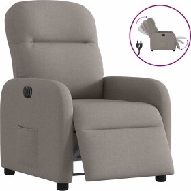VidaXL vidaXL elektrickýfotel rozkładany, farba taupe, obity tkaniną