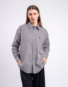 Carhartt WIP W' L/S Daldry Shirt Daldry Stripe, Black/Wax S