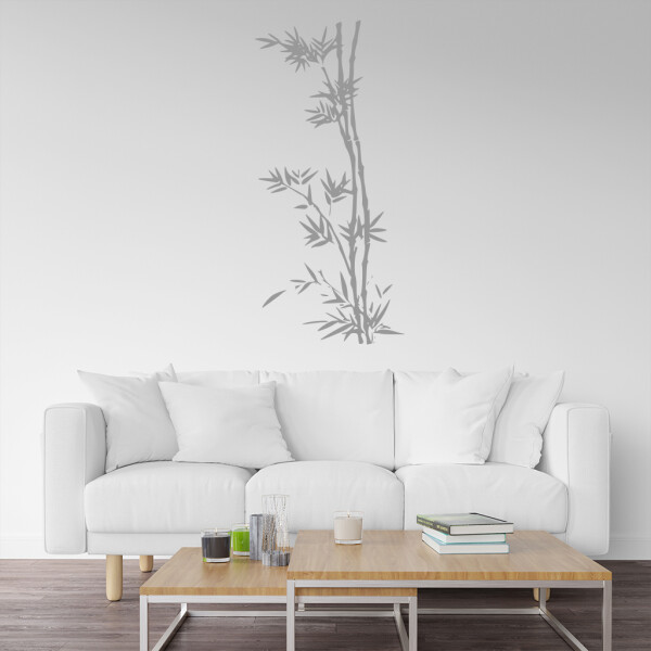 Veselá Stena Samolepka Bambus Farba: šedá, Veľkosť: 20 x 44 cm