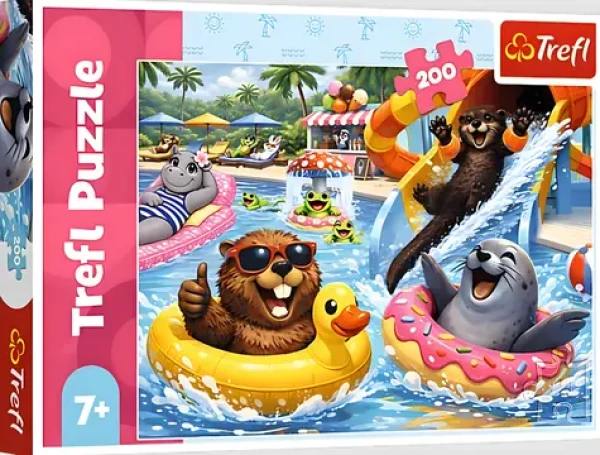 Trefl Puzzle Bobry v bazéne