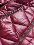 Dámske plus size sako vo vínovej farbe na prechodné obdobie (mm21-76) odstíny červené 46