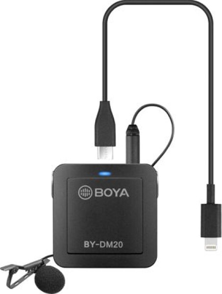 Boya BY-DM20 čierna / Klopový mikrofón / všesmerový / predzosilňovač / USB-C / Plug-and-play (BY-DM20)