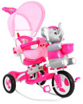 Mamido Detská trojkolka slon so zvukovými efektmi ružová