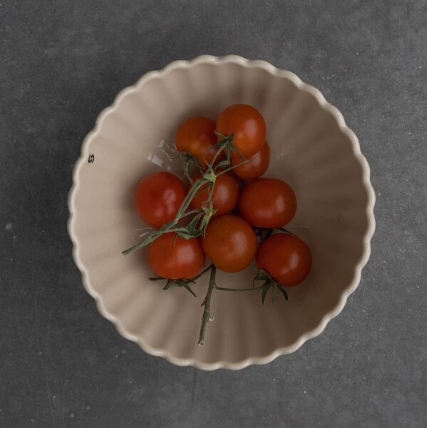 Storefactory Keramická miska Flora Beige Ø 15 cm