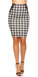 Sexy KouCla pencil skirt in houndstooth pattern blackwhite S