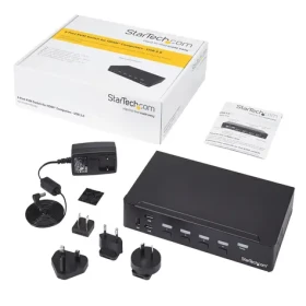 StarTech 4-portový HDMI KVM switch čierna / KVM prepínač / Full HD 1080p / vstavaný USB 3.0 húb (SV431HDU3A2)