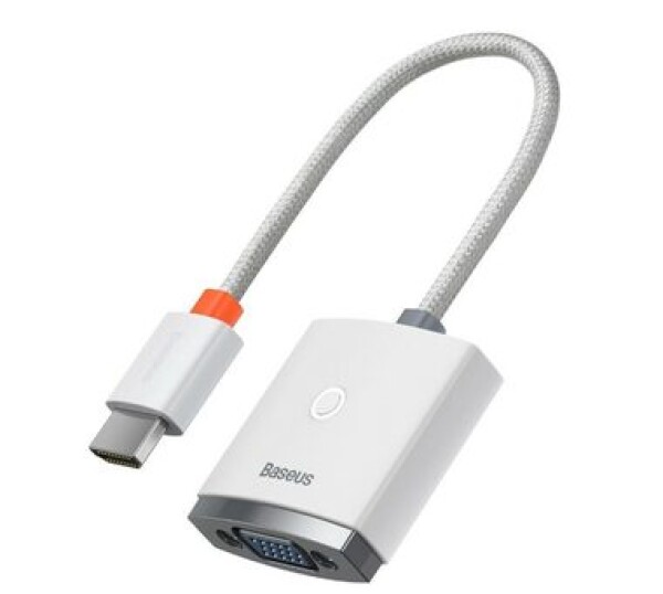 Baseus WKQX010102 Redukcia HDMI na VGA biela / 3.5 mm Jack / Full HD amp; 60 Hz (WKQX010102)