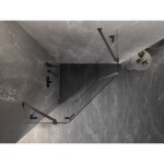 MEXEN/S - Lunar sprchovací kút päťboký krídlový ľavá 100 x 100, transparent, grafit kartáčovaná 831-100L-100P-66-00-L