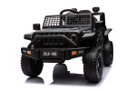 Mamido Mamido Elektrické autíčko OFFROAD čierne 12V Vysoký podvozok, široké sedadlo, Odpružené nápravy, 2,4 GHz Diaľkové ovládanie LED svetlá