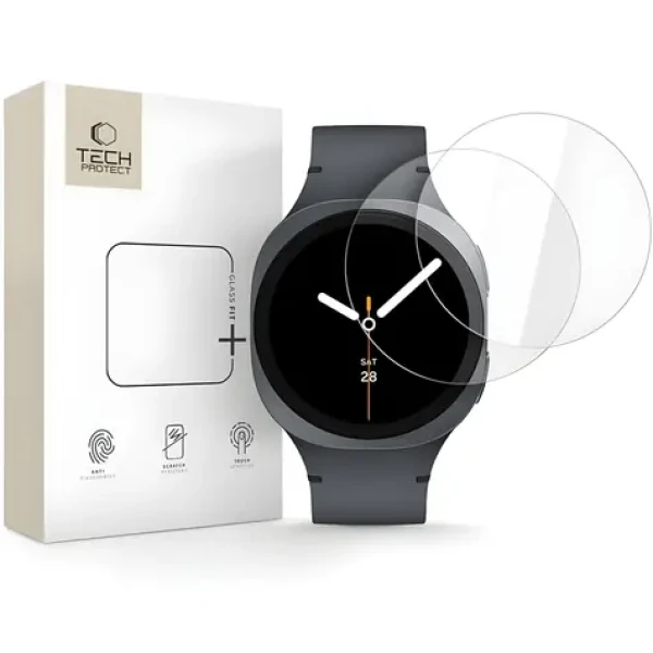 Tech-Protect Glass Fit+ pre Samsung Galaxy Watch 8 44 mm číra / Ochranné sklo / Tvrdené sklo / 2 ks
