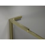 MEXEN/S - Kyoto-F L Sprchová zástena WALK-IN s rámom 55 x 202, transparent 8 mm, zlato 800-055-174-50-00