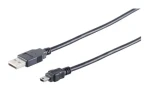 MicroConnect kábel USB2.0 A (M) - miniUSB B (M) 1.8m čierna / 480Mbit/s (USBAMB82)