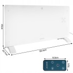 MalTec Sklenený konvekčný ohrievač Eco Wifi termostat 2000W