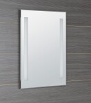AQUALINE - Zrkadlo s LED osvetlením 50x70cm, gombíkový vypínač ATH5