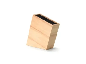 Continenta Blok na nože s flexi vložkou / Blok na nože / Gumovník / Šikmý / 22 × 9 × 22 cm (C3316)