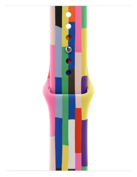 Apple Watch 46mm Pride Edition Sport Band S/M / Športový remienok pre Apple Watch / Fluoroelastomer / 44-49 mm (MDWF4ZM/A)