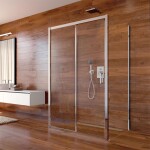 Mereo Sprchovací kút, Lima, obdĺžnik do priestoru U, zasúvací, 80x110x80 cm, chróm ALU, sklo Číre CK85613K