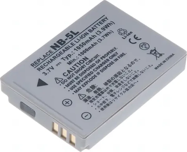 T6 Power Batéria Canon NB-5L / 1050mAh / šedá (DCCA0010)