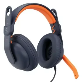 Logitech Zone Learn OVER EAR oranžovo-čierna / Drôtové slúchadlá s mikrofónom / USB-C / 1.3 m (981-001383)