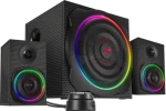 Speed Link GRAVITY CARBON RGB čierna / Reproduktorový systém / 2.1 / RGB podsvietenie / Bluetooth / AUX (SL-830100-BK)