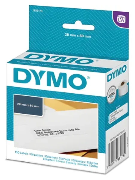 Dymo Papierové štítky 89×28 mm biele / Adresné štítky / 130 ks (1983173)