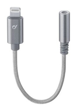 Cellularline Music Enabler Extra odolný adaptér z konektora Lightning na 3.5 mm jack šedá / MFI certifikácia (MUSICENABLERMFID)