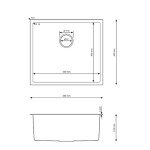 VELAZO Jednokomorový oceľový drez - 47 x 45 cm, Velazo VELAZ4745