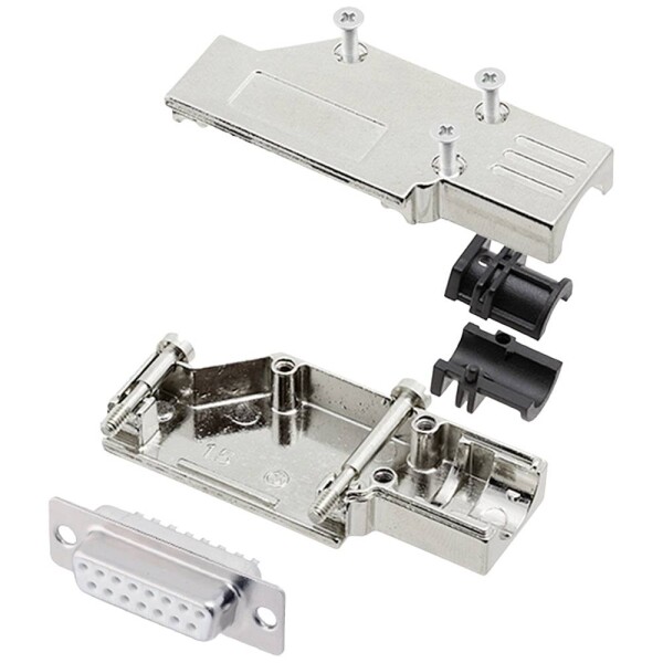 Encitech DCMR15-FK-DMS-W-K 6355-8065-32 sada D-SUB zásuvková lišta 90 ° Pólov: 15 spájkovaný 1 ks; 6355-8065-32
