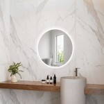 Mereo Zrkadlo okrúhle pr. 70 cm, LED osvetlenie a odhmlievanie CN166