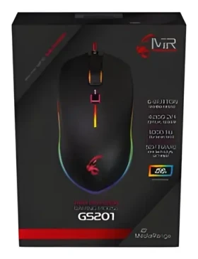 MediaRange MRGS201 čierna / Herná myš / 4000 DPI / LED podsvietenie / 6 tlačidiel / USB (MRGS201)