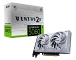 MSI GeForce RTX 5060 8G Ventus 2X OC WHITE / 2535MHz / 8GB GDDR7 / 128-bit / 1x HDMI + 3x DP / 550W (8) (RTX 5060 8G VENTUS 2X OC WHITE)