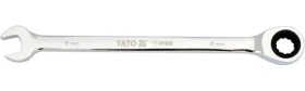 YATO YT-01908 / Kľúč očkoplochý račňový 8 mm / 141 mm (YT-01908)