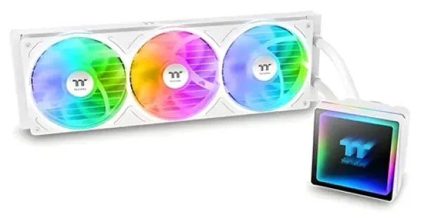 Thermaltake TH360 V3 ARGB Sync biela / Vodné chladenie CPU / 360 mm / 3x 120mm ventilátor / ARGB / Intel + AMD / 37,8 dB (CL-W468-PL12SW-A)
