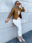 Dámská kožená bunda HAUTE COUTURE camel Dstreet TY3895 S