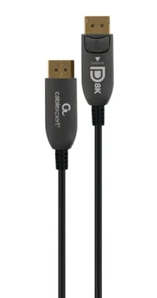 Gembird AOC Premium DisplayPort kábel 30 m čierna / DisplayPort kábel / aktívny optický / 8K / Ethernet (CC-DP8K-AOC-30M)
