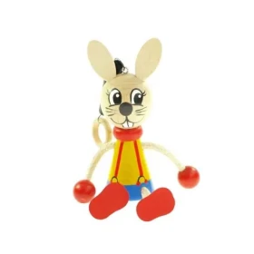 Česká drevená hračka Zajac na pružine / od 3 rokov (CH21339)
