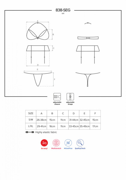 Souprava model 14970252 red - Obsessive