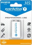 EverActive Professional Line nabíjacia batéria 9V (6F22) 320 mAh 1ks / Ni-MH (EVHRL22-320)