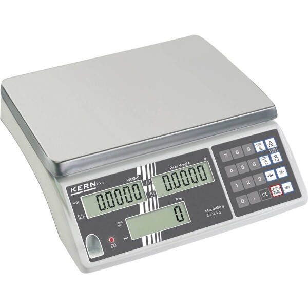 Kern CXB 3K0.2 počítacia váha Max. váživosť 3 kg Rozlíšenie 0.2 g strieborná; CXB 3K0.2