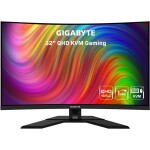 31.5 GIGABYTE M32QC čierna / 2560 x 1440 / VA / 16:9 / 1ms / 3000:1 / 350cd-m2 / HDMI + DP + USB-C / VESA (M32QC-EK)