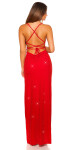 Sexy KouClaMaxi evening gown with WOW!back cutout black Einheitsgroesse